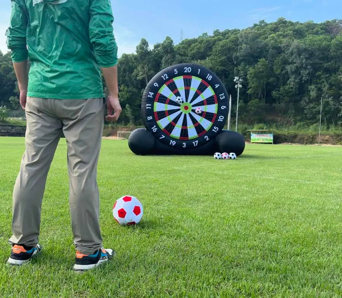 10FT Giant Inflatable Soccer Dart Board Games w/Blower, Adult.