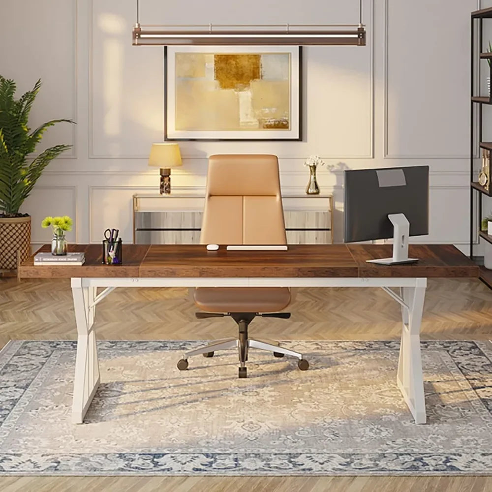 70.8-Inch Writing Desk, Large Executive Office Desks.