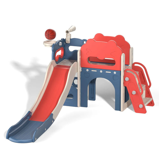 8-In-1 Kids Slide & Climber Set, Toddler Slide Playset.