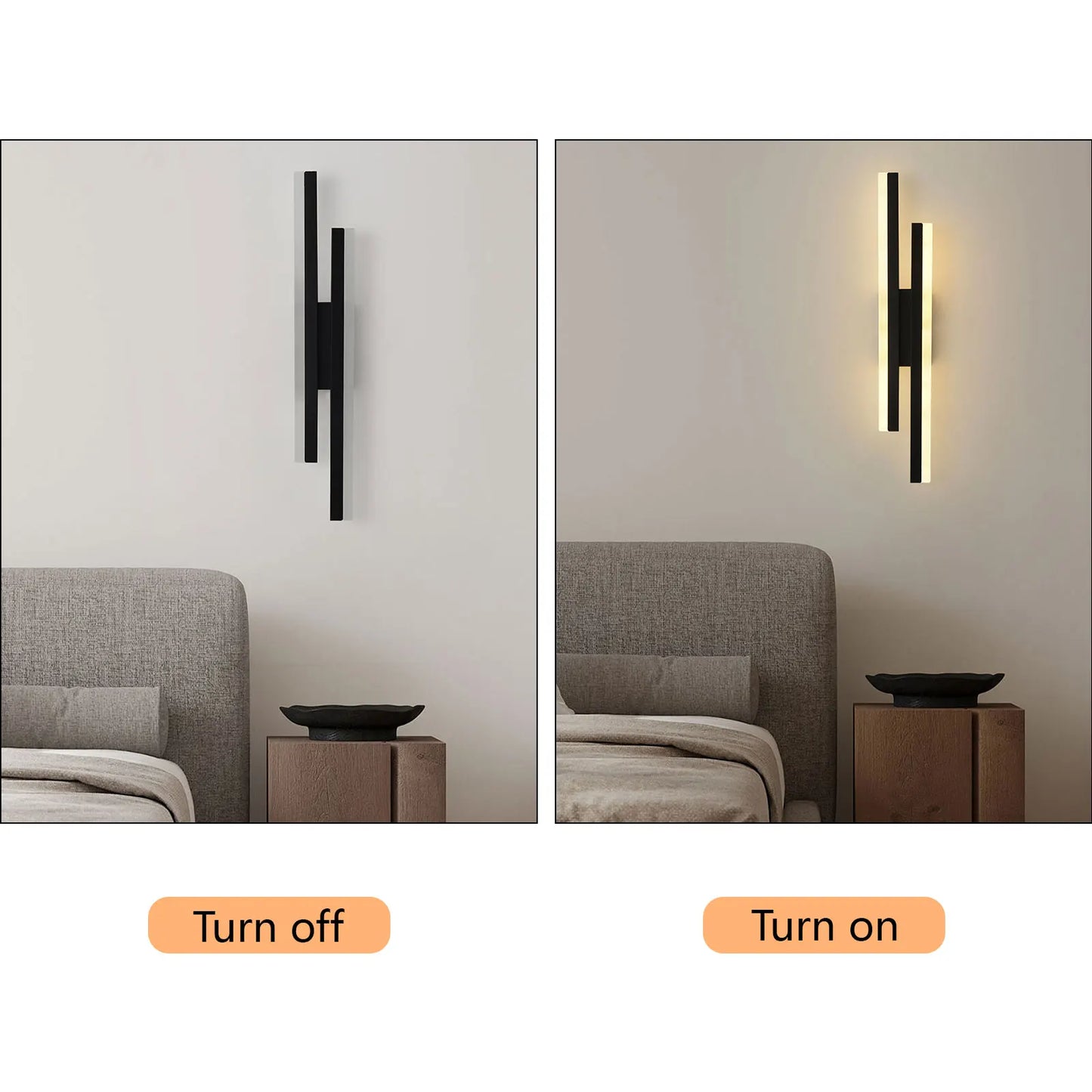 LED Wall Sconce Lighting, Dimmable.