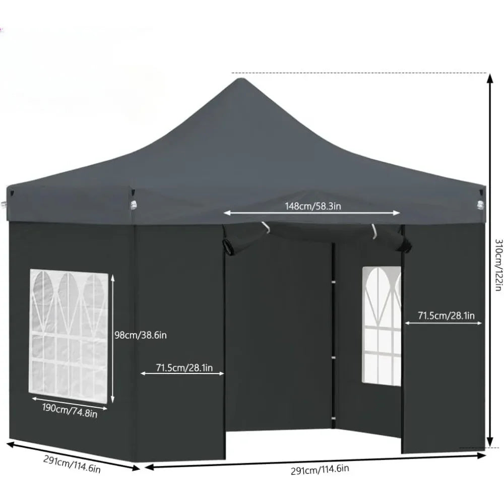 Full Waterproof Outdoor Tent w/ Roller Bags & Weights.