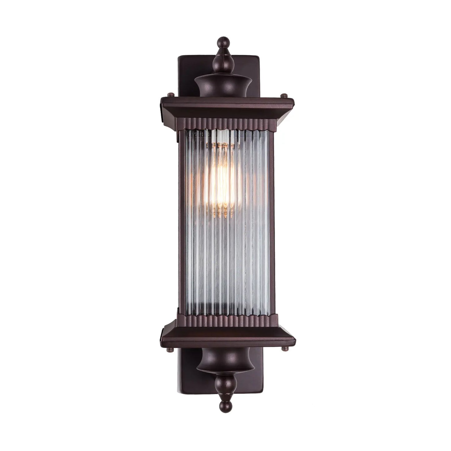 Outdoor Exterior Lighting Mounted Lantern Brown. ﻿