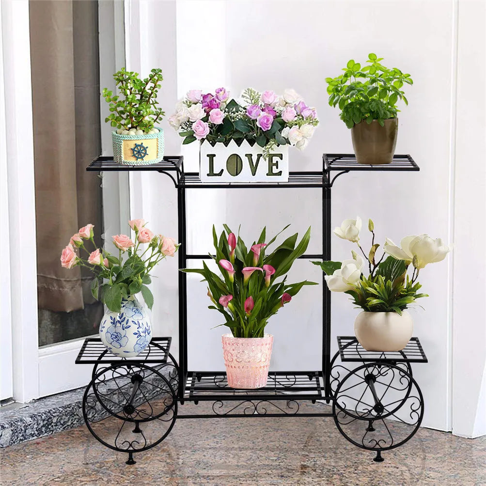 6 Tier Cart, Wrought Iron, Bathroom storage, Plants Display.