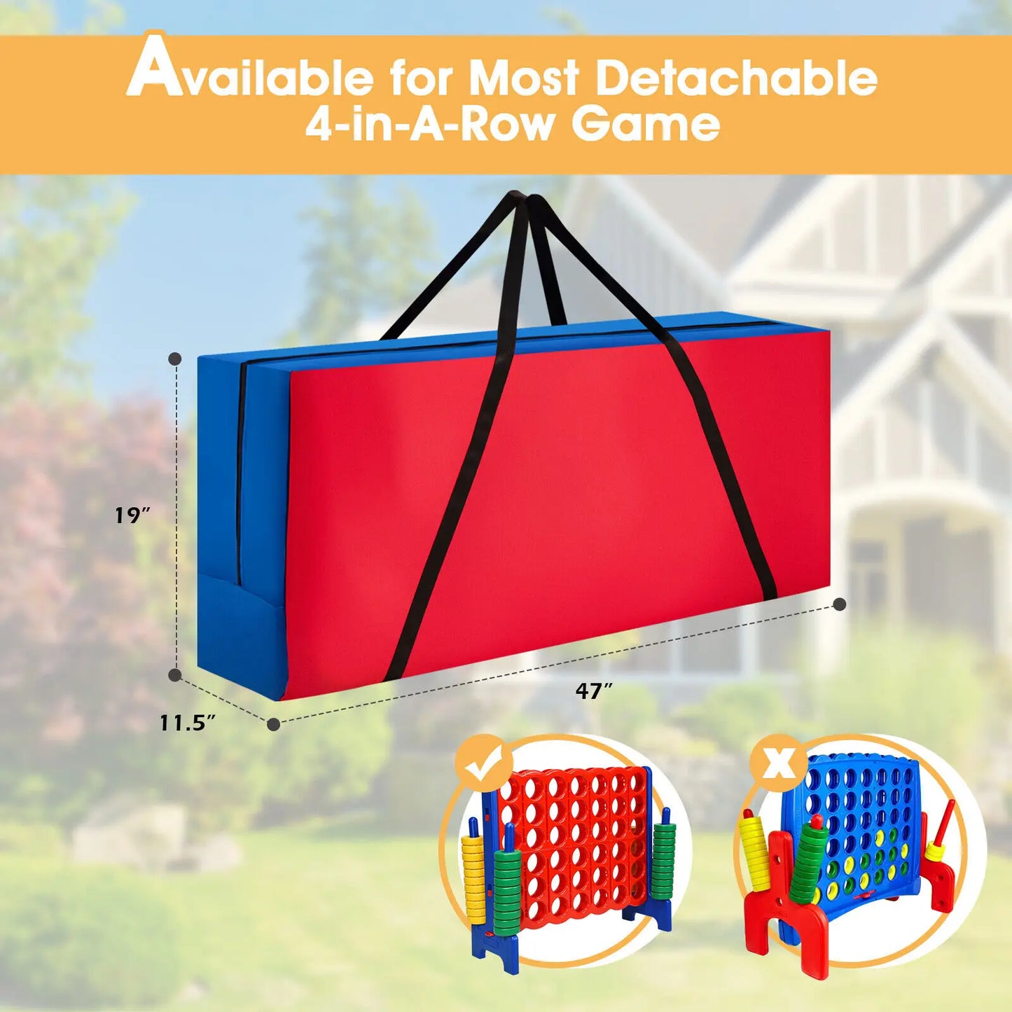 Giant Indoor Outdoor Party Family Connect Game w/Bag.