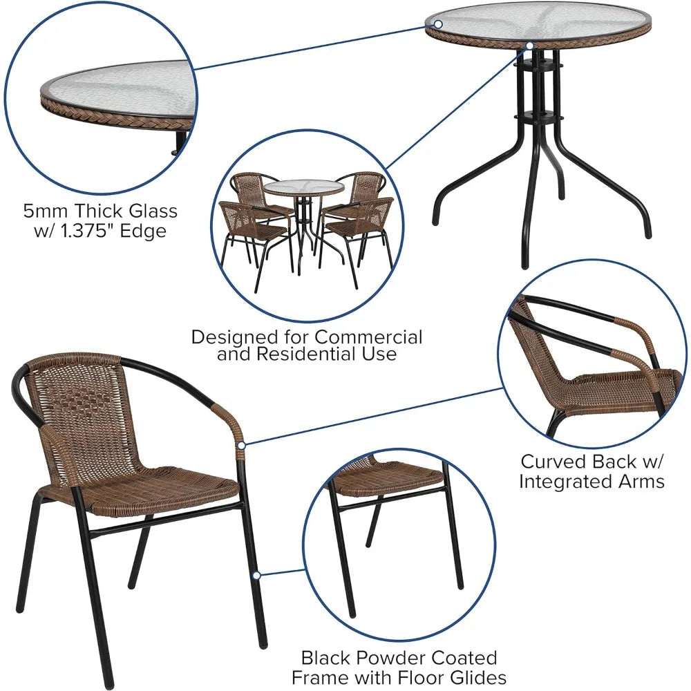 Outdoors Dining Table Chairs Set.