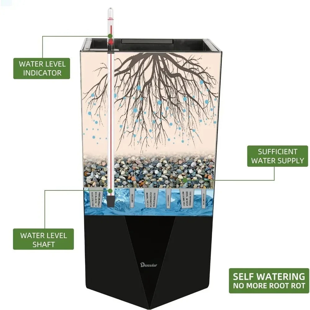 24 Inches Tall Self Watering Planter.