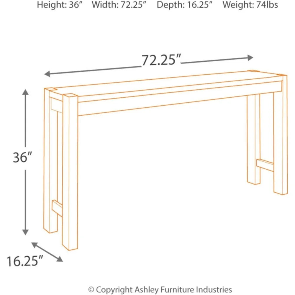 Counter Height Dining Room Table, Two-tone Brown.