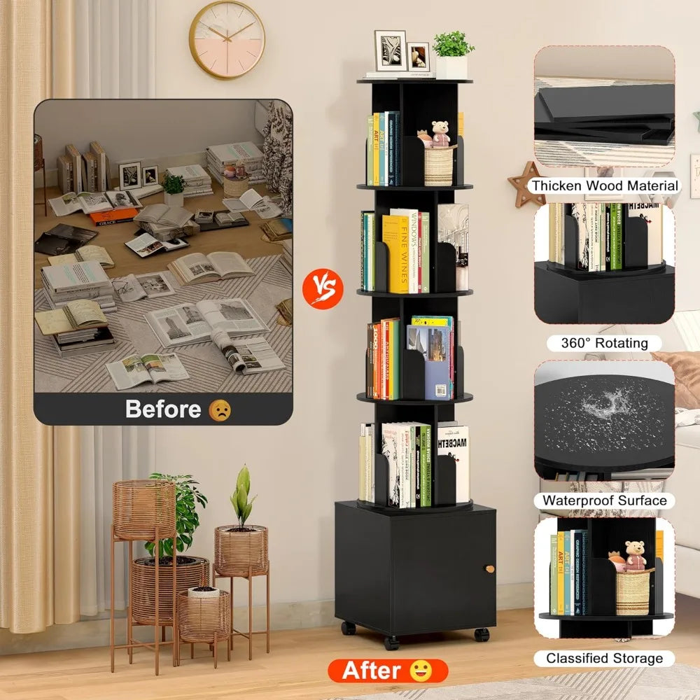 Storage Shelf, Floor Standing Bookcase Tower