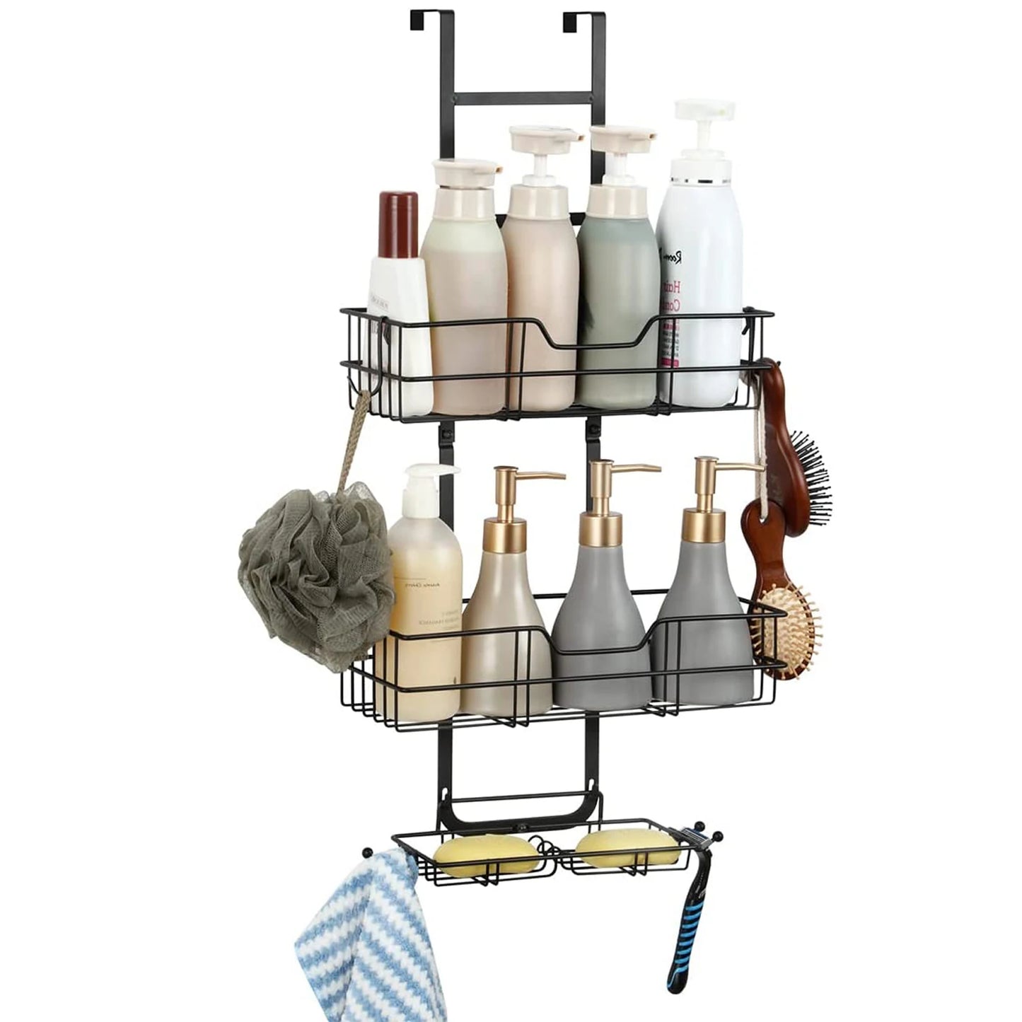 Over the Door Shower Caddy, Rustproof Storage.