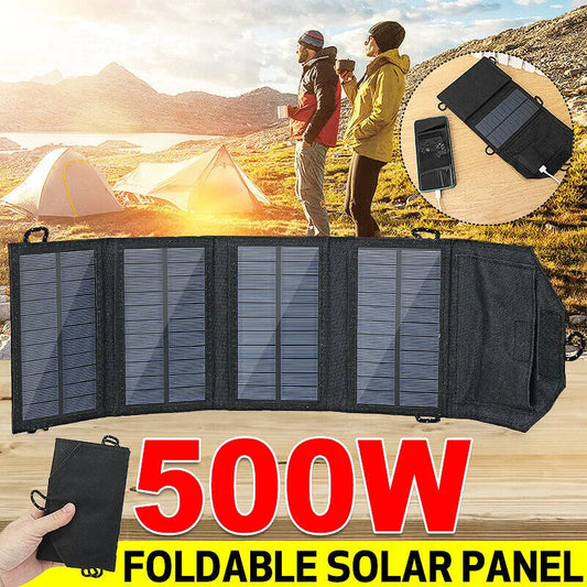 4-fold 500W Foldable solar panel portable.