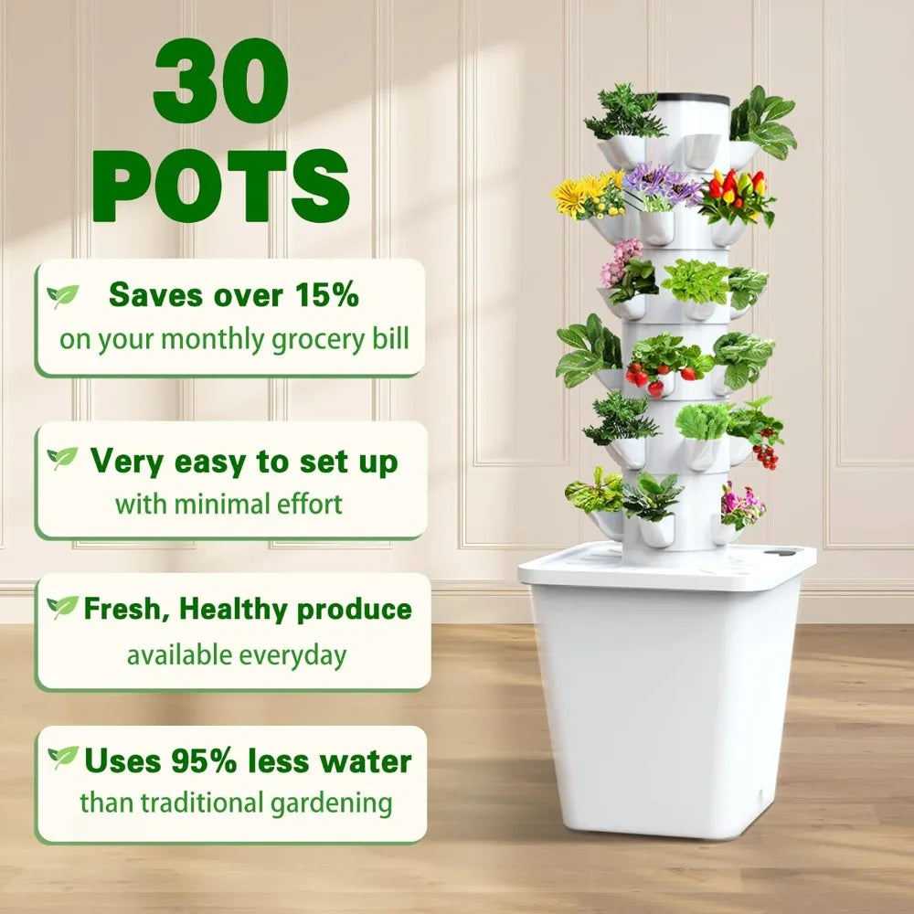 Hydroponics Growing System, Nursery Germination Kit + Smart Plug & Water Pump.