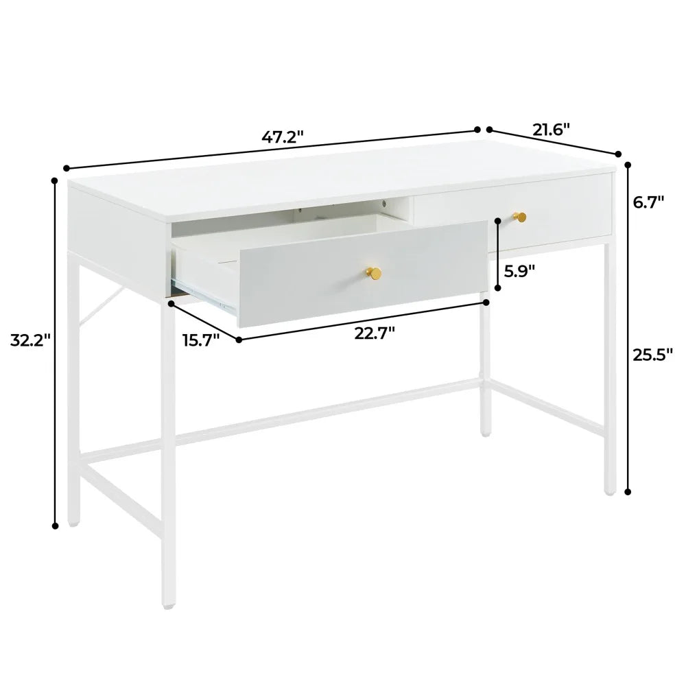 2024 New Vanity Desk with Drawers, Modern Simple Makeup Dressing Table.