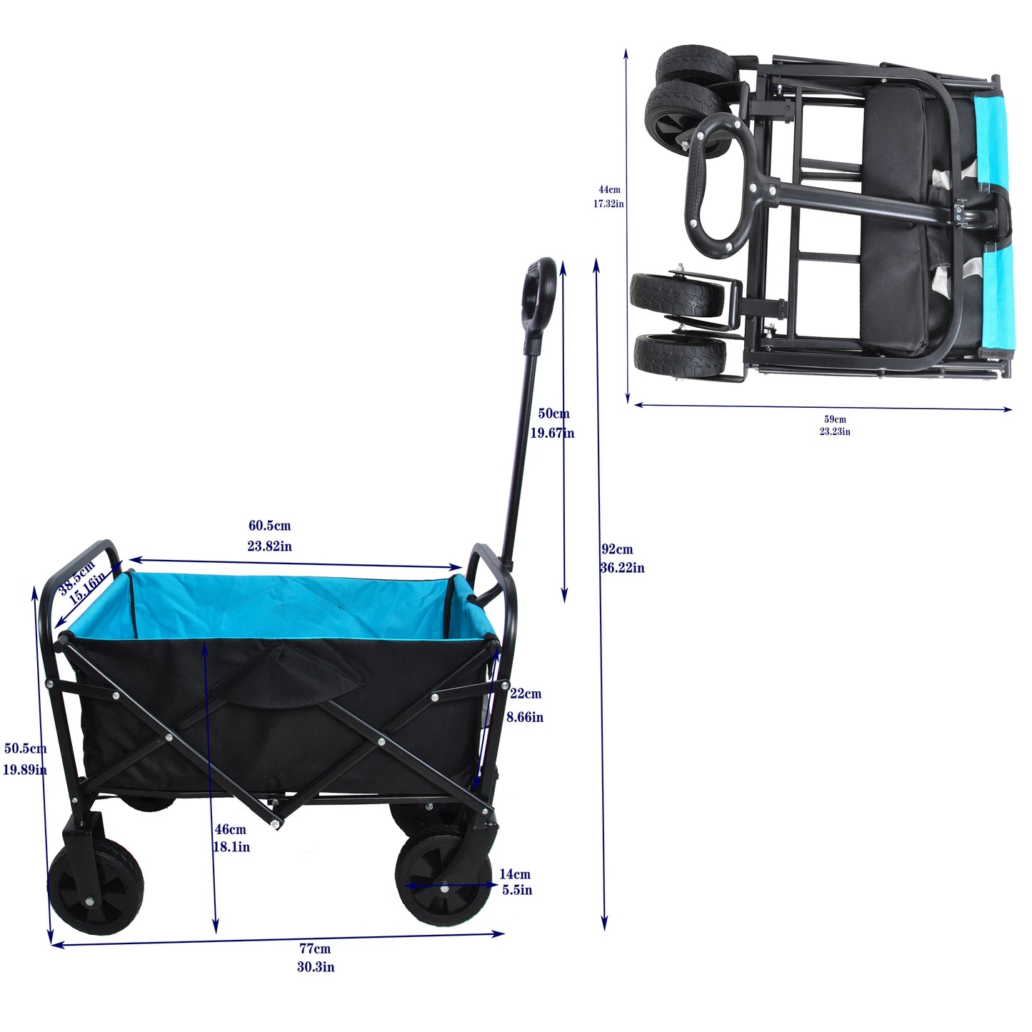 Mini Folding Wagon Garden Shopping Beach Cart )