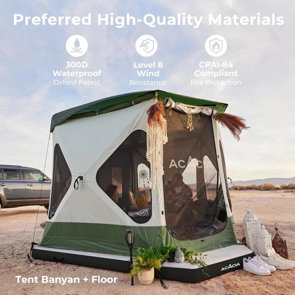 Camping Tent, 2-3 Person Pop Up with 6'10'' Height.