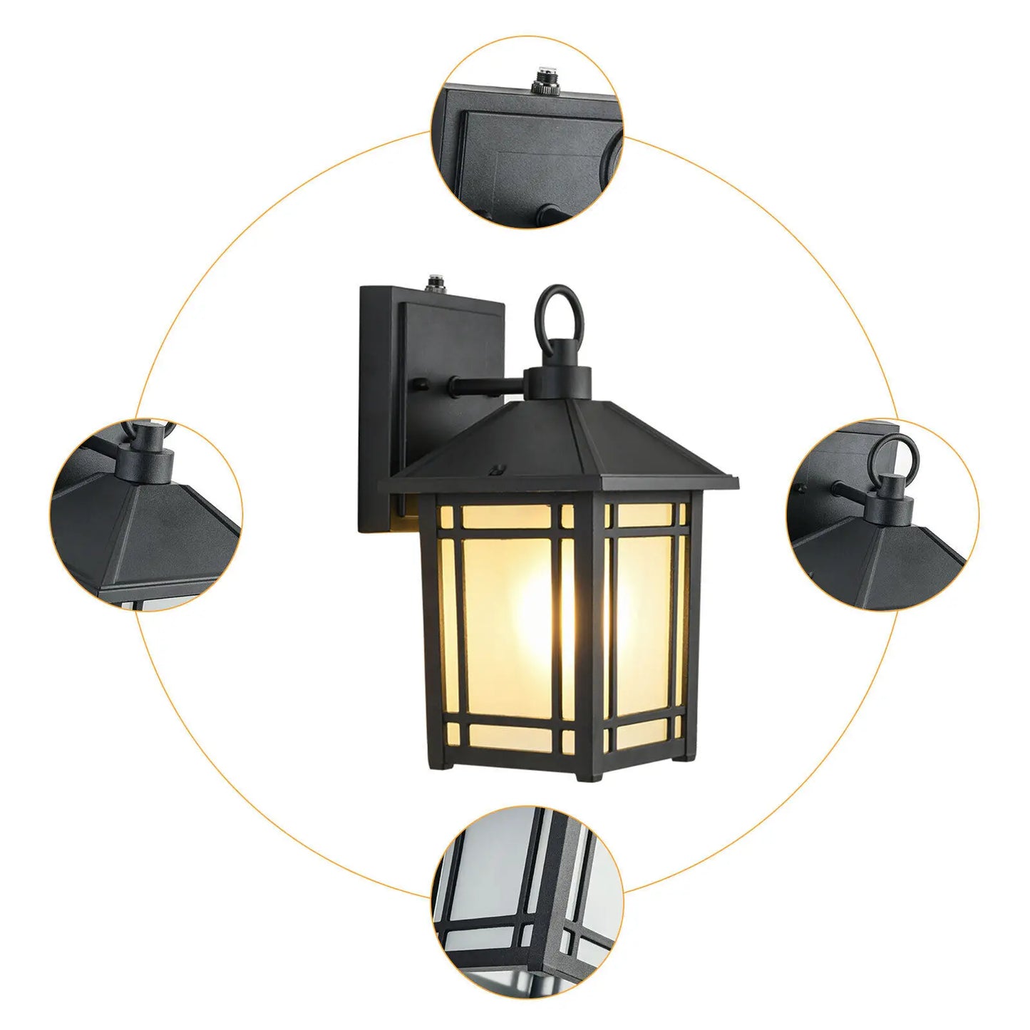 Porch Sconce Motion Sensor Wall Mounted Outdoor Lamp.