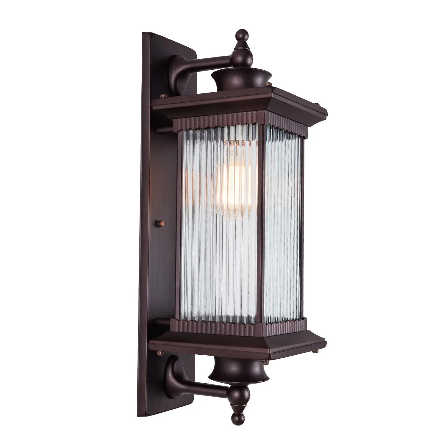 Outdoor Exterior Lighting Mounted Lantern Brown. ﻿