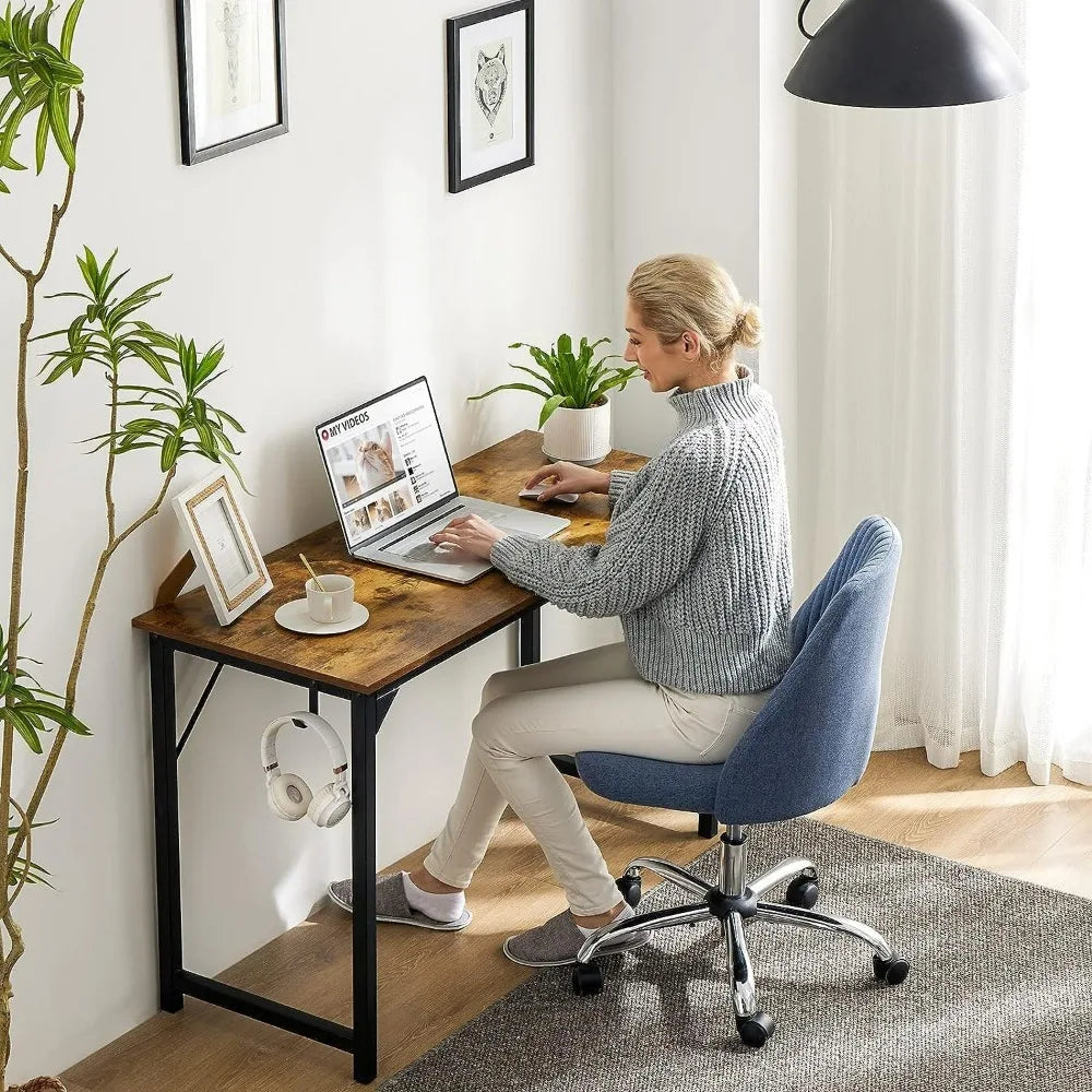 Computer Desk - Writing, Work, Student Simple Wooden Desk.