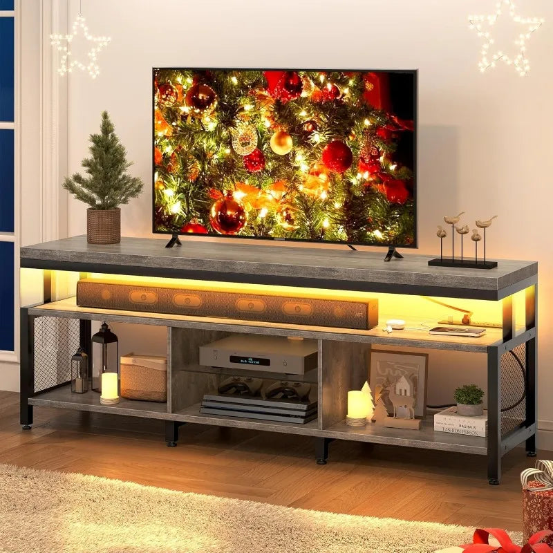 LED Television Stands w/Power Outlets for 70/65 inch.