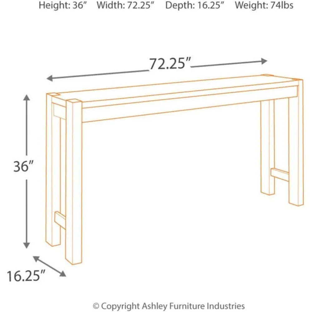 Counter Height Dining Room Table, Two-tone Brown.