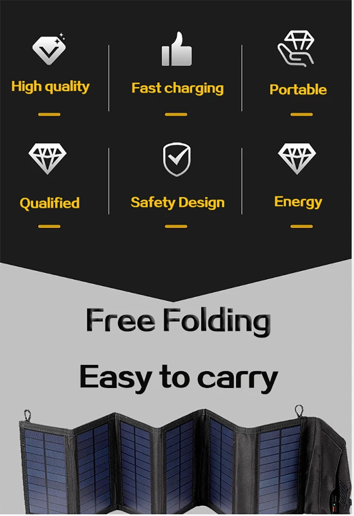 6-fold 800W Foldable solar panel portable solar panels charger.