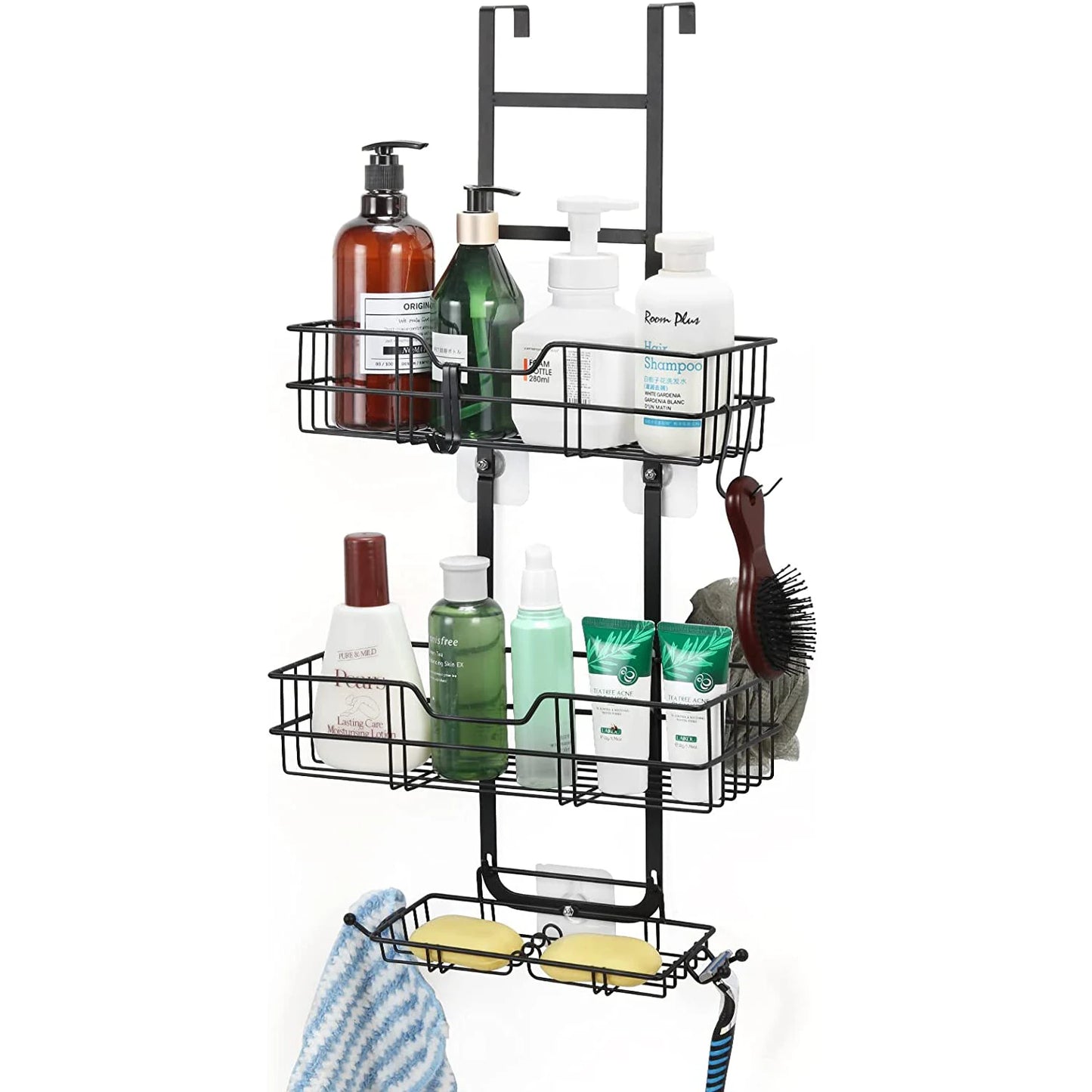 Over the Door Shower Caddy, Rustproof Storage.