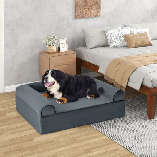 Orthopedic Dog Bed Memory Foam with Headrest.