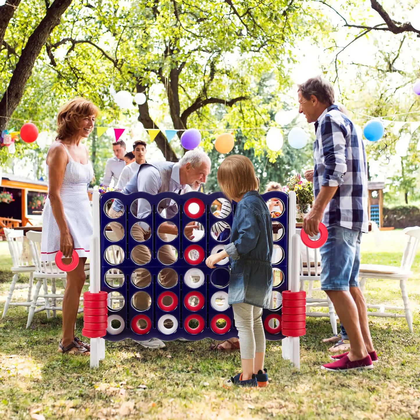 Giant Indoor Outdoor Party Family Connect Game w/Bag.