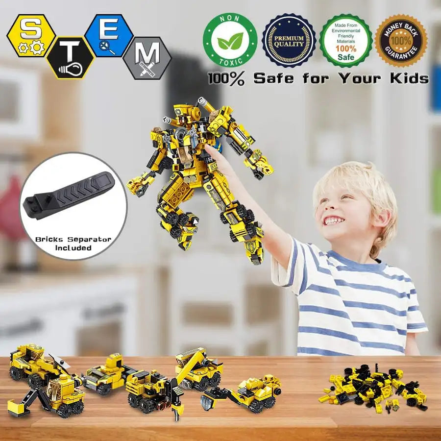 2 in 1 Deformation Robot Building Blocks,