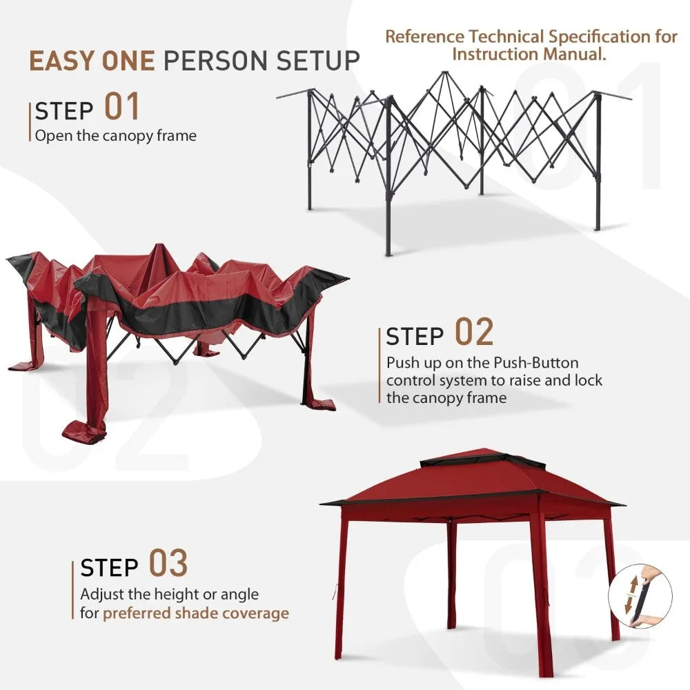 Gazebo Stakes and Ropes Canopy Pop-up Instant Tent.