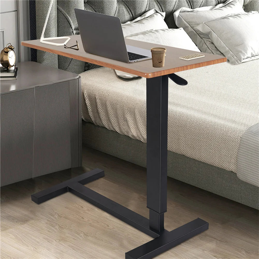 Large Rolling Overbed Laptop Desk, Height Adjustable Table Stand.