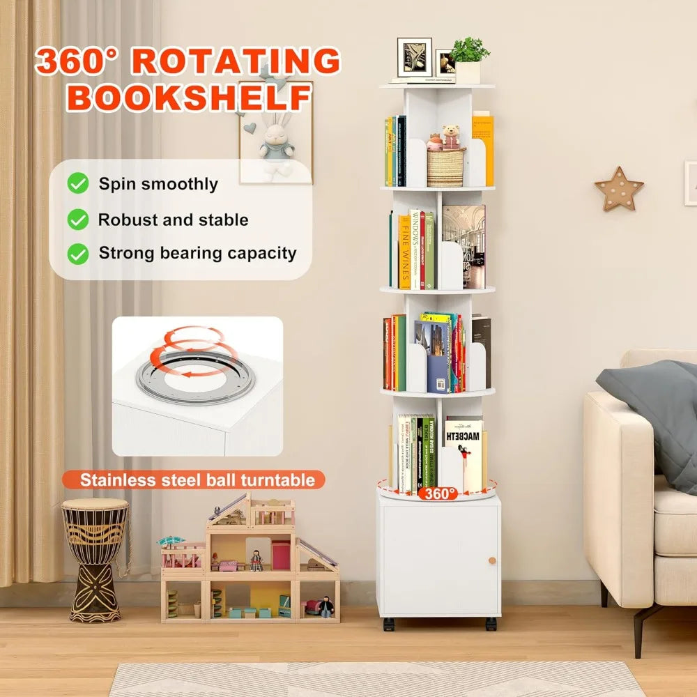 Storage Shelf, Floor Standing Bookcase Tower