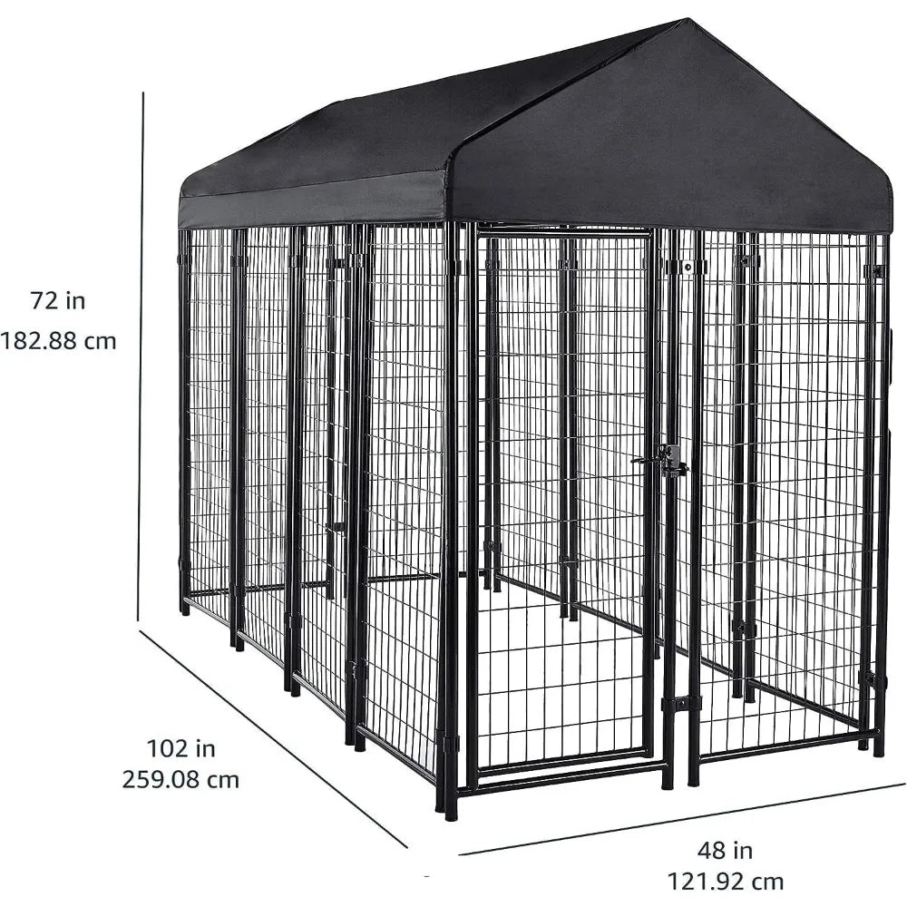 Welded Outdoor Wire Crate Kennel for Cat, Dog Large