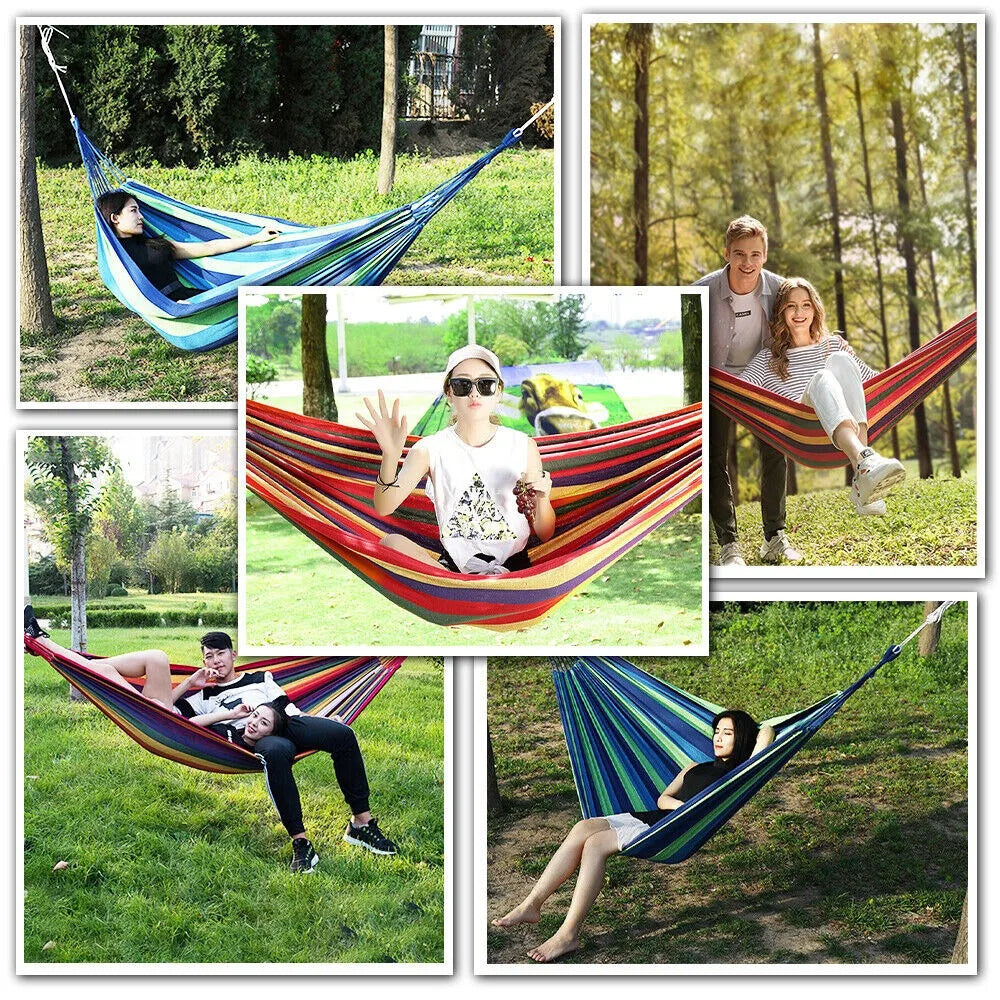 Outdoor Camping Canvas Hammock Hanging Bed