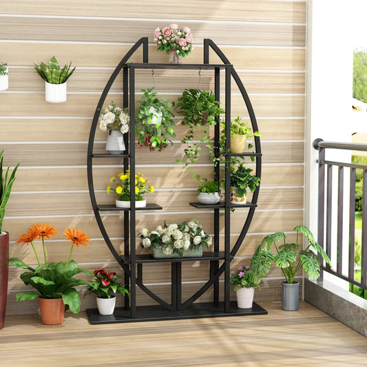 5-Tier Plant Stand Pack of 2, Multi-Purpose Curved Display.