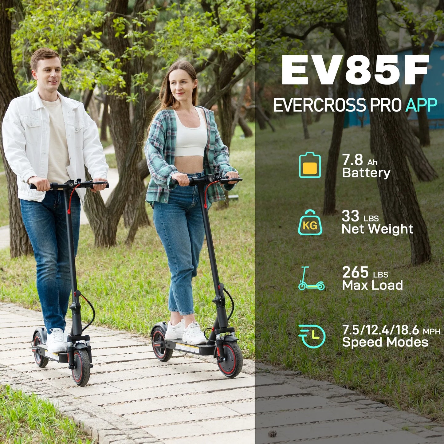 Electric Scooter Adults W/350W,19MPH&19Miles. Lightweight Folding.