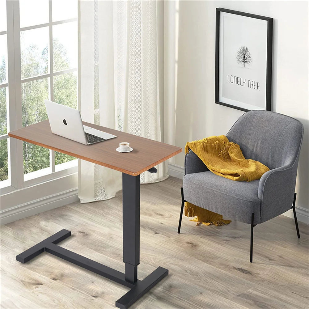 Large Rolling Overbed Laptop Desk, Height Adjustable Table Stand.