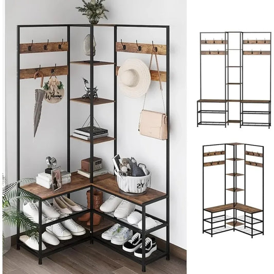 Multifunctional Five in One Clothes and Hat Rack +