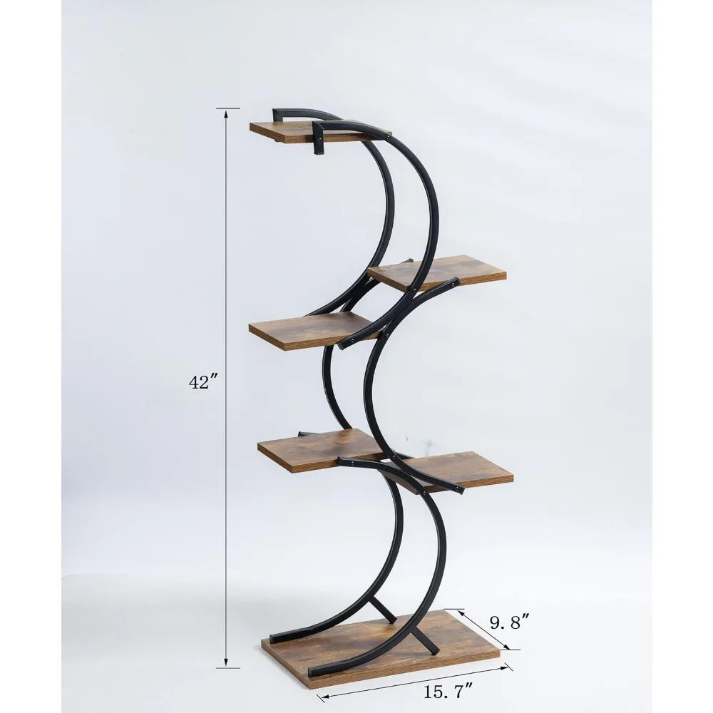 Indoor 6-Tier Wrought Iron Plant Stand.