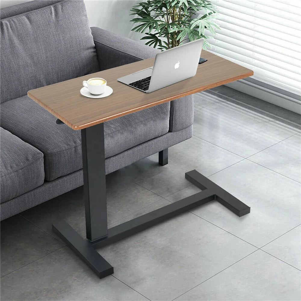 Large Rolling Overbed Laptop Desk, Height Adjustable Table Stand.