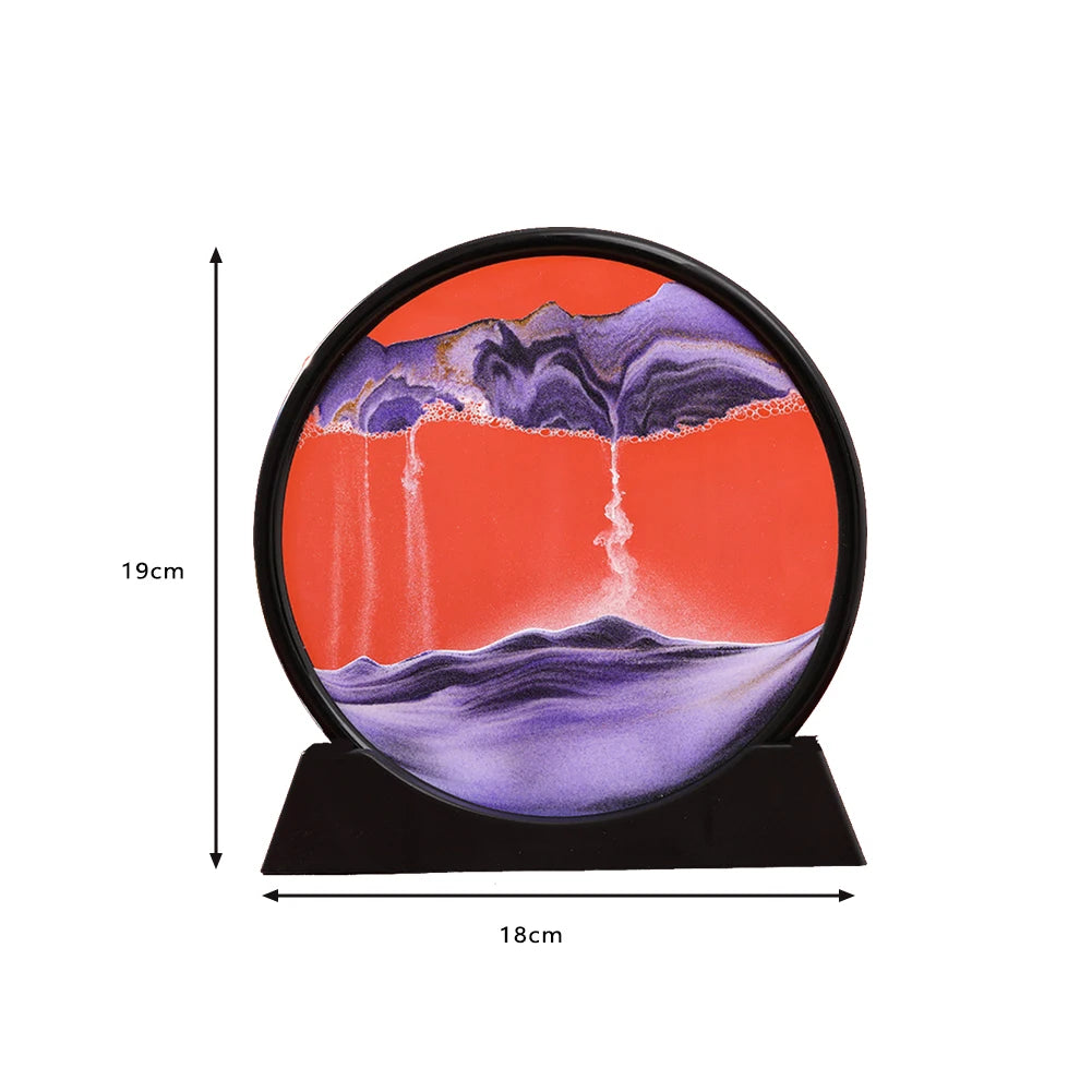 Flowing Sand Painting, 3d Simple Relaxing Decoration.