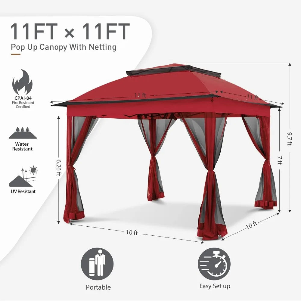 Gazebo Stakes and Ropes Canopy Pop-up Instant Tent.