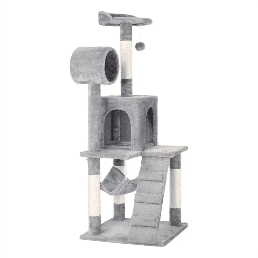 51-Inch Cat Tree with Hammock, Scratching Post