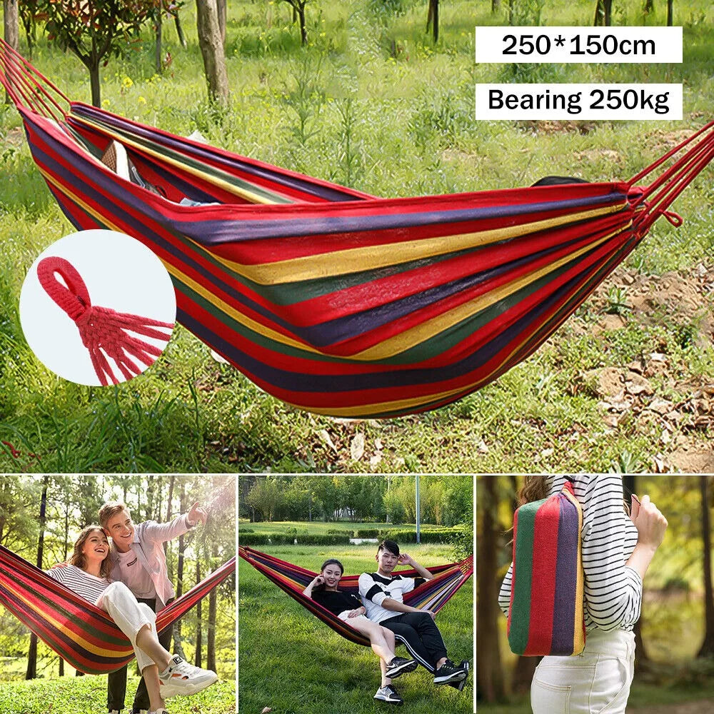 Outdoor Camping Canvas Hammock Hanging Bed