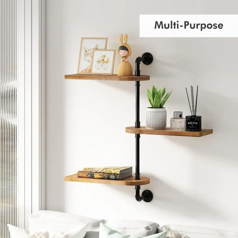 3-Tier Rotating  Wooden Window Plant Shelf.