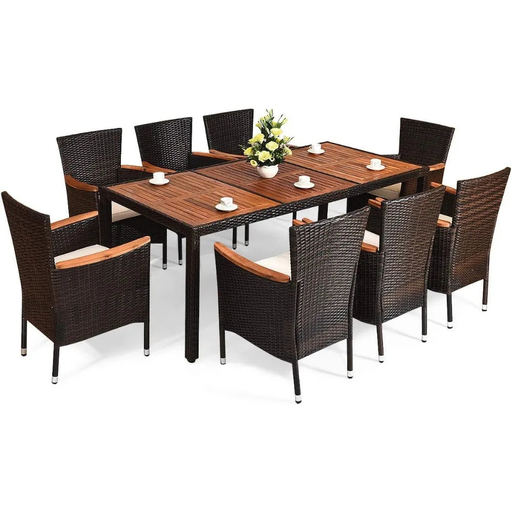 9 Piece Outdoor Dining Set w/Cushions.