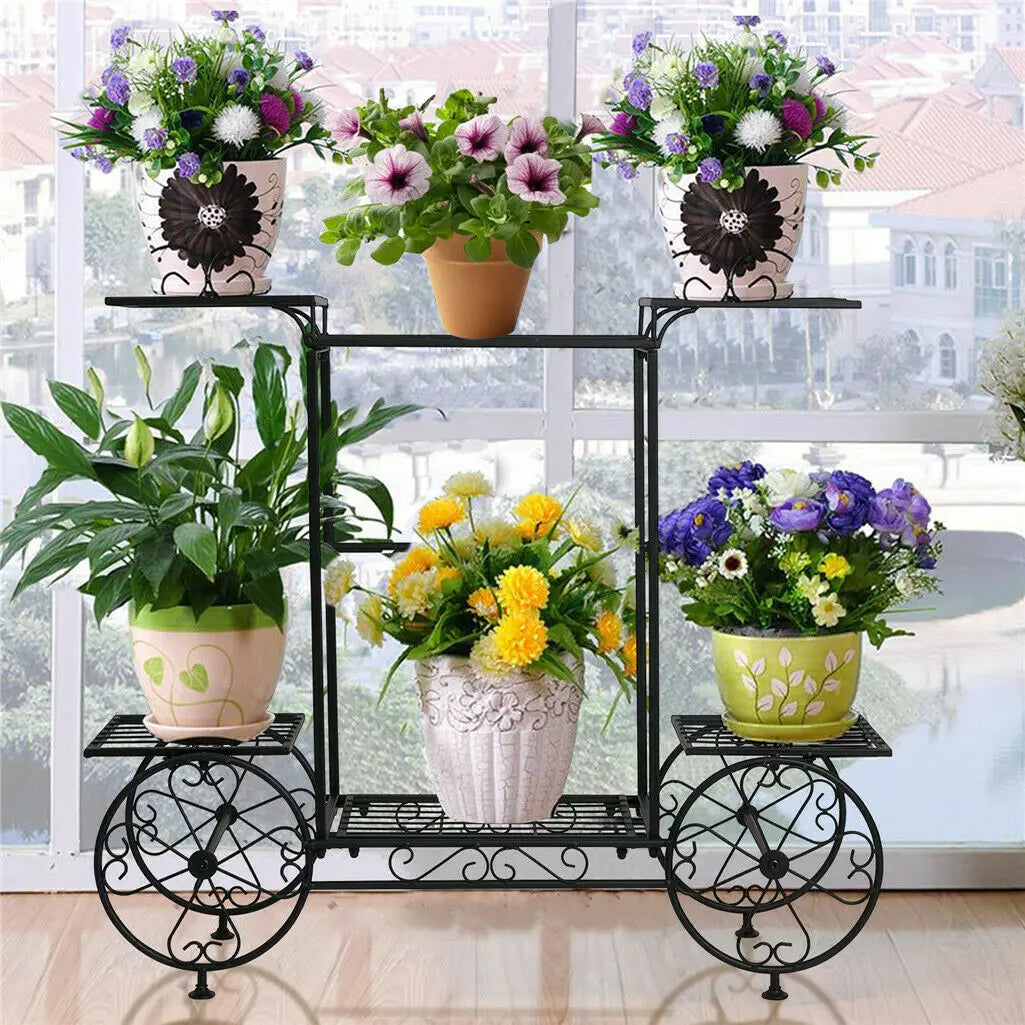 6 Tier Cart, Wrought Iron, Bathroom storage, Plants Display.