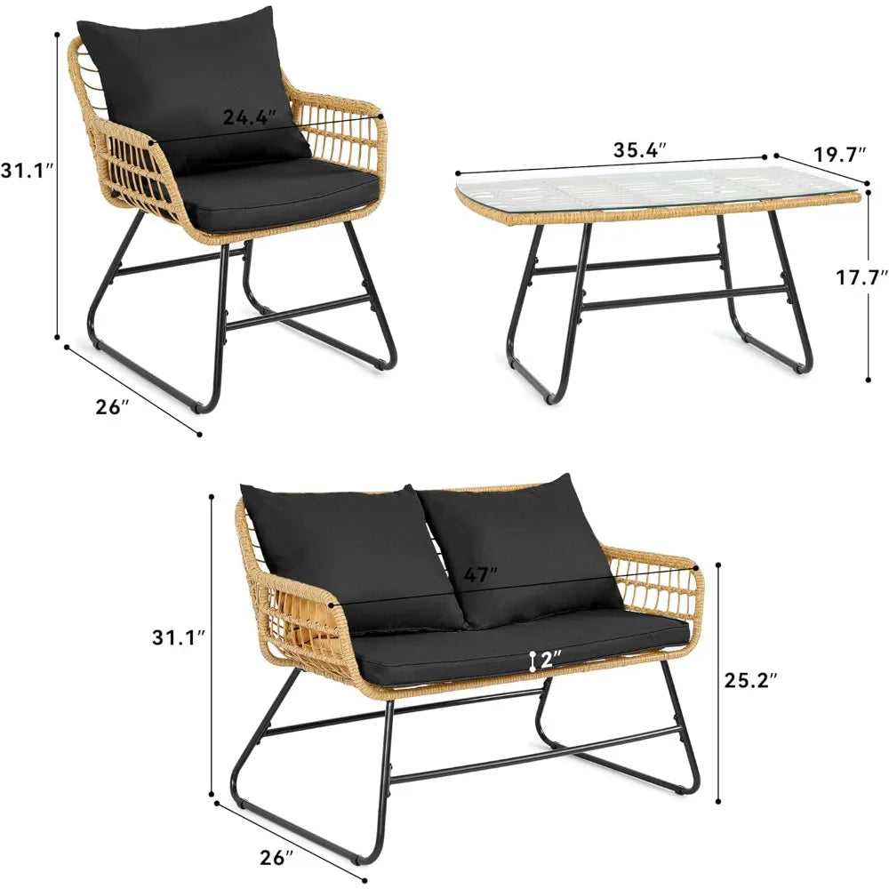 All-Weather for Backyard, Table and Chairs Set.