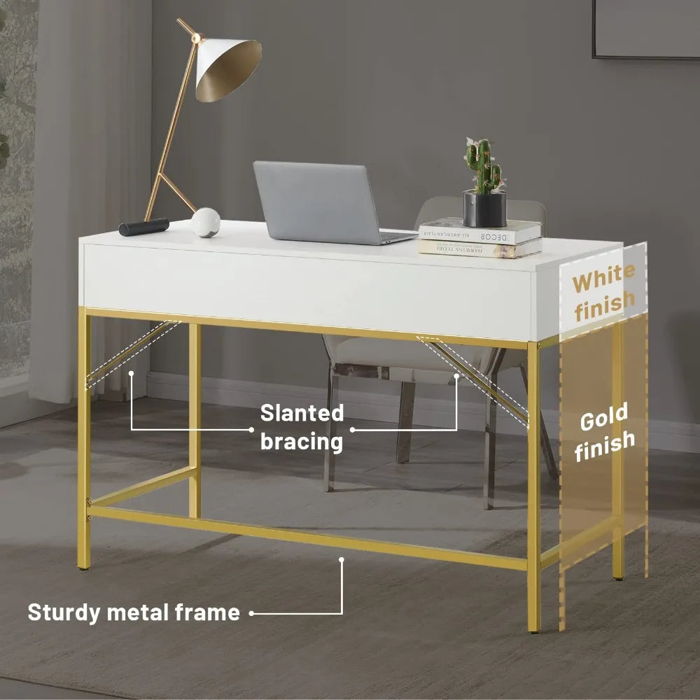 2024 New Vanity Desk with Drawers, Modern Simple Makeup Dressing Table.